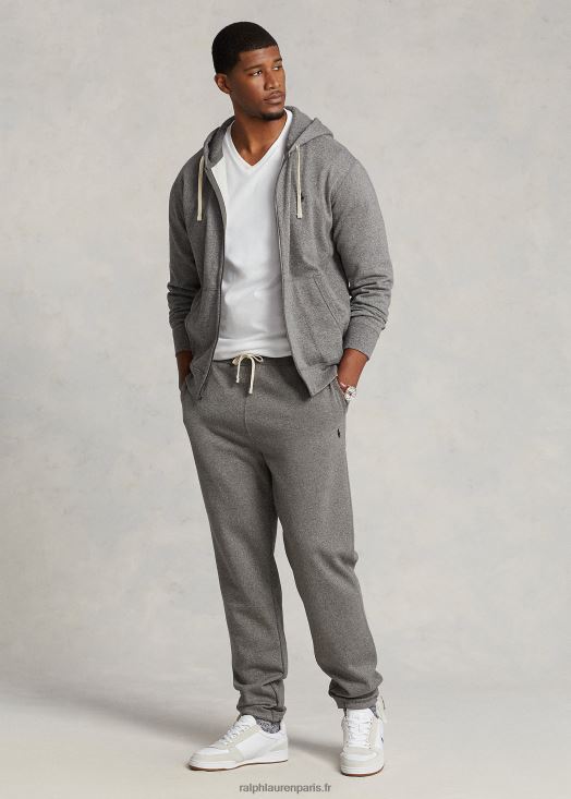 pantalon de survêtement polaire 46T60T1643 Hommes Ralph Lauren gris cendré chiné