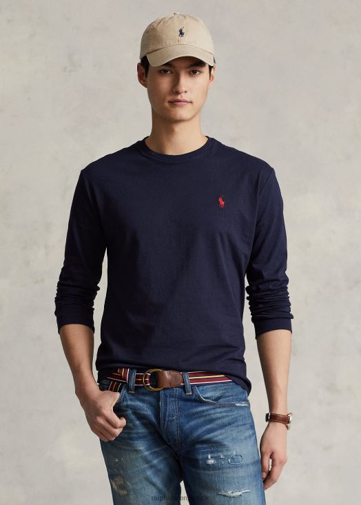 t-shirt manches longues en jersey-toutes coupes 46T60T180 Hommes Ralph Lauren encrer