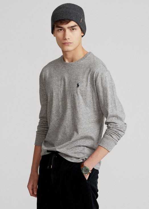 t-shirt manches longues en jersey-toutes coupes 46T60T182 Hommes Ralph Lauren bruyère vintage sombre