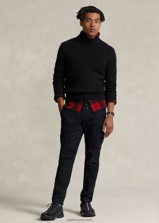 pantalon cargo en sergé stretch coupe slim 46T60T8431 Hommes Ralph Lauren noir