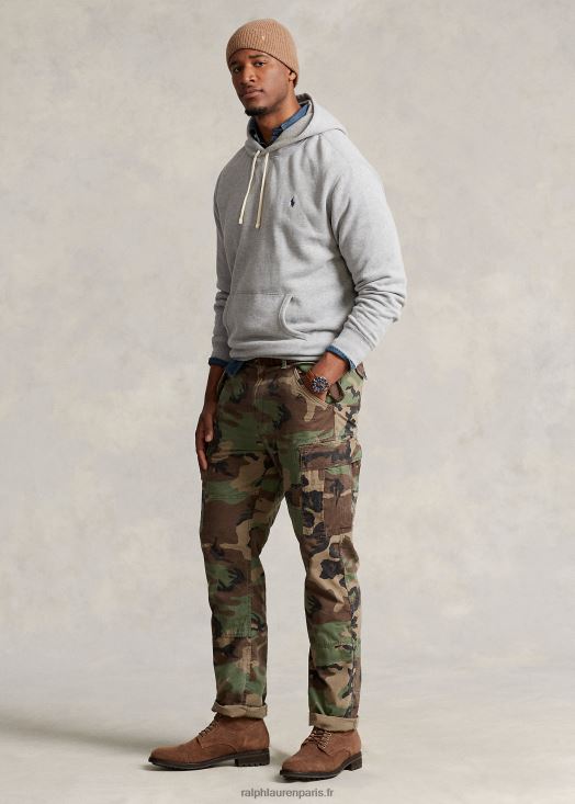pantalon cargo en toile coupe classique 46T60T1394 Hommes Ralph Lauren surplus de camouflage