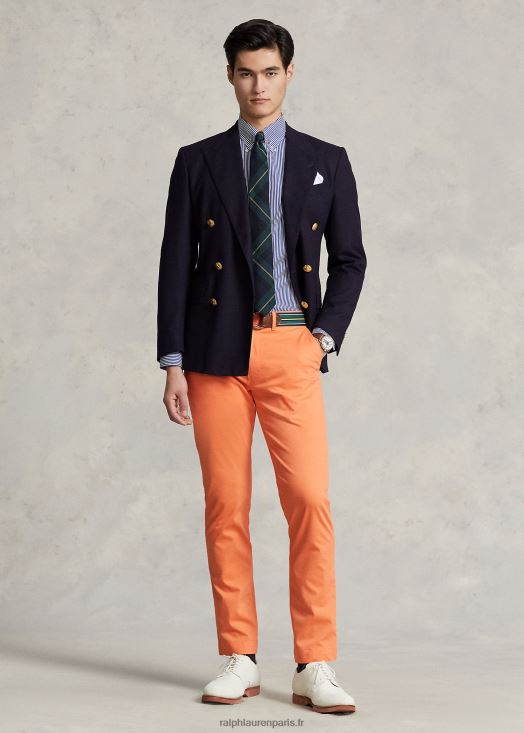 pantalon chino performance coupe slim stretch 46T60T925 Hommes Ralph Lauren pêche classique