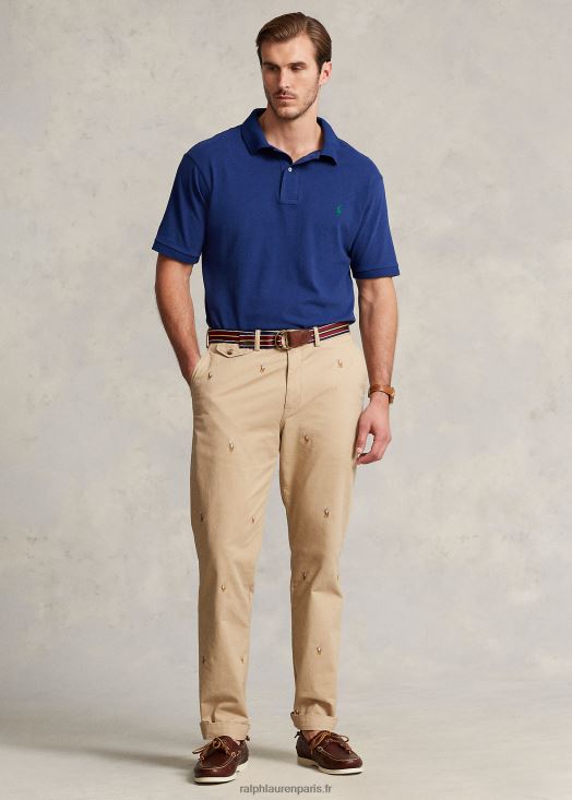 pantalon chino polo poney stretch coupe classique 46T60T1386 Hommes Ralph Lauren kaki vintage