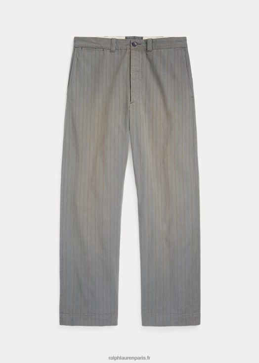 pantalon chino à rayures 46T60T1792 Hommes Ralph Lauren rayure marine délavée
