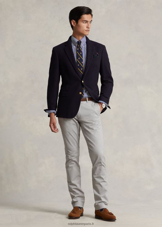 pantalon chino stretch coupe slim 46T60T468 Hommes Ralph Lauren gris doux - Cliquez sur l'image pour la fermer