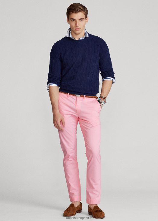 pantalon chino stretch délavé tout coupe 46T60T8389 Hommes Ralph Lauren rose carmel