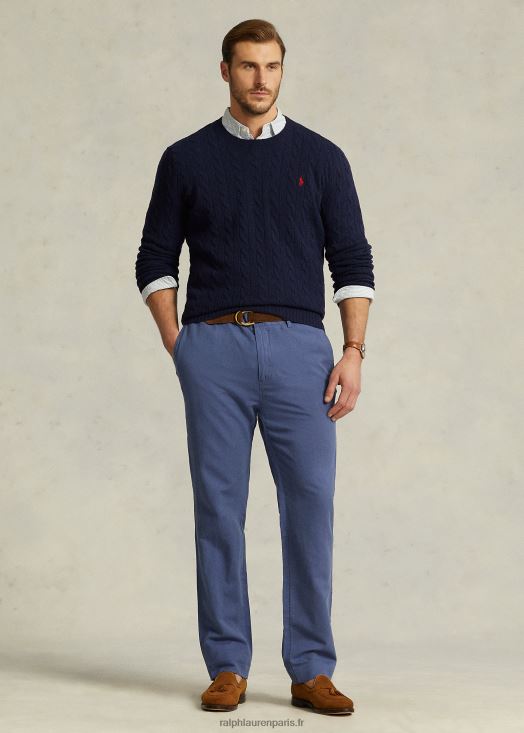 pantalon classique en lin et coton 46T60T1412 Hommes Ralph Lauren ciel bleu