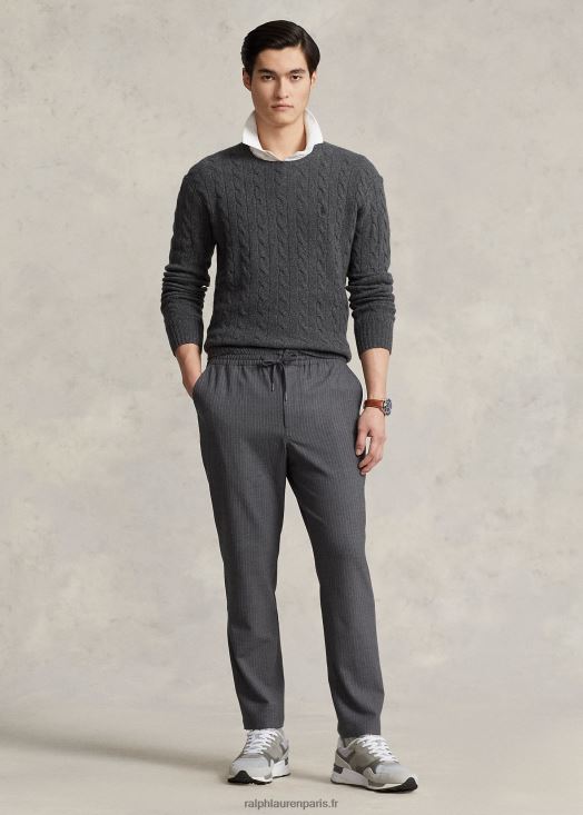 pantalon coupe fuselée classique neale prepster 46T60T858 Hommes Ralph Lauren rayures grises