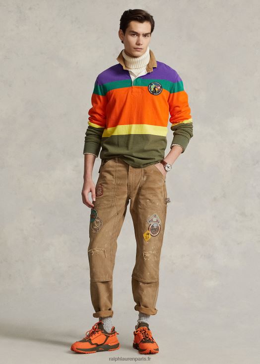 pantalon décontracté en toile effet vieilli 46T60T8516 Hommes Ralph Lauren