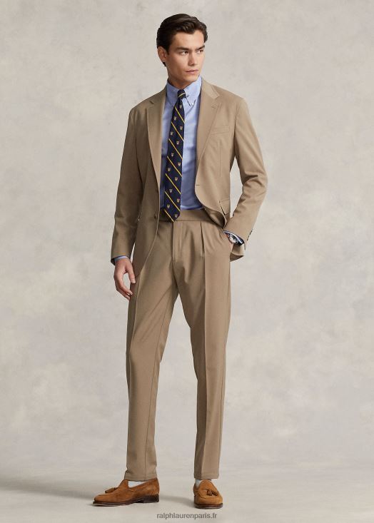 pantalon de costume en sergé stretch 46T60T1281 Hommes Ralph Lauren bronzer