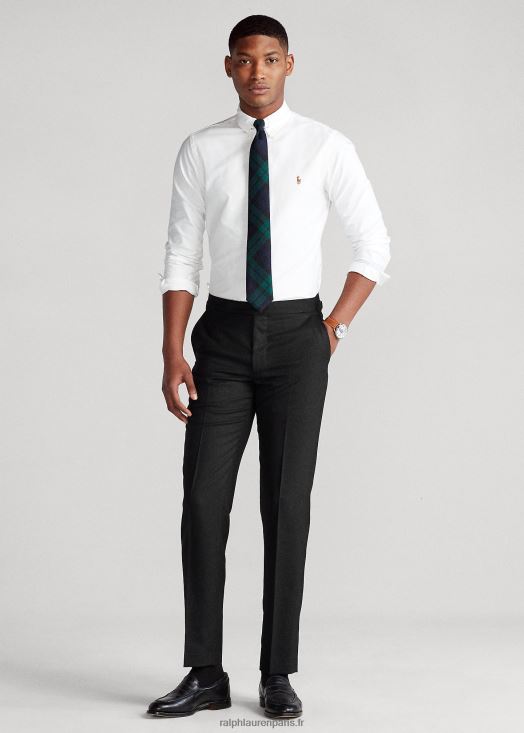 pantalon de costume oxford en laine 46T60T713 Hommes Ralph Lauren noir