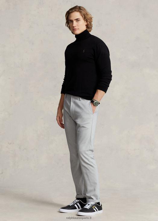 pantalon dobby stretch coupe slim 46T60T1147 Hommes Ralph Lauren canal gris