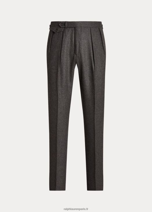 pantalon plissé en flanelle de laine 46T60T1211 Hommes Ralph Lauren gris moyen