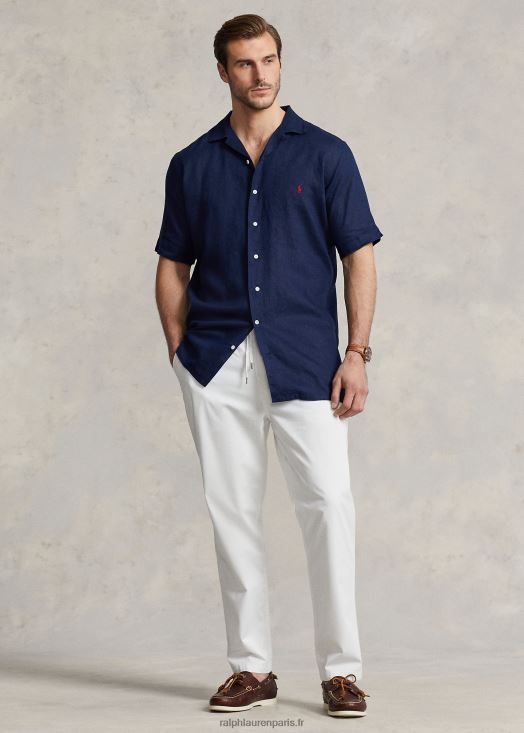 pantalon polo prepster stretch coupe classique 46T60T1907 Hommes Ralph Lauren lavage de pont blanc