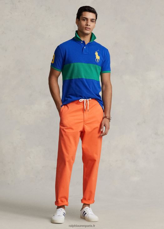 polo prepster pantalon chino coupe classique 46T60T577 Hommes Ralph Lauren corail d'été