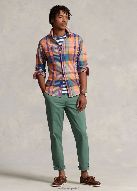 polo prepster pantalon chino coupe classique 46T60T579 Hommes Ralph Lauren forêt lavée