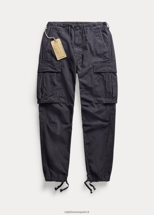 surplus de pantalon cargo en toile 46T60T8704 Hommes Ralph Lauren noir