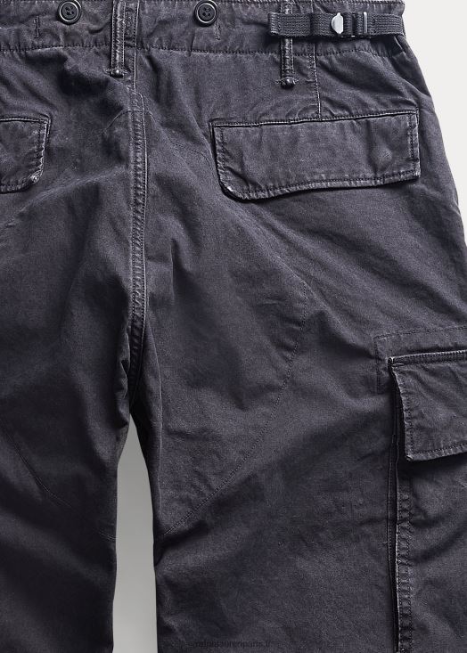 surplus de pantalon cargo en toile 46T60T8704 Hommes Ralph Lauren noir