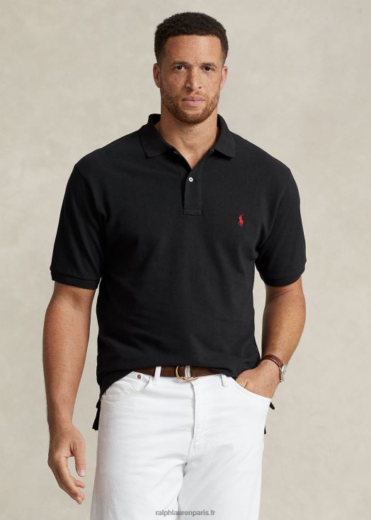 le polo iconique en maille 46T60T1816 Hommes Ralph Lauren noir rouge