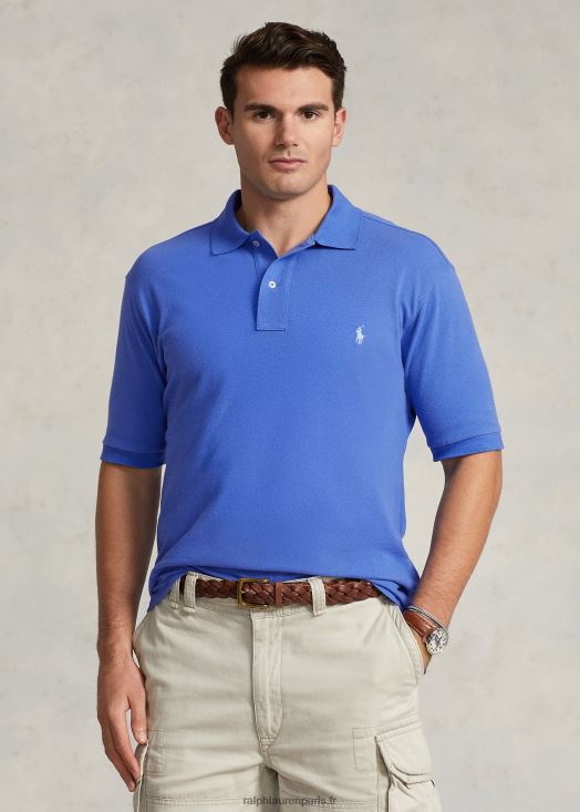 le polo iconique en maille 46T60T1819 Hommes Ralph Lauren bleu pierre de maid