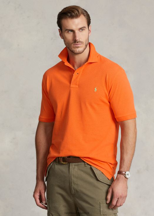 le polo iconique en maille 46T60T1823 Hommes Ralph Lauren station orange