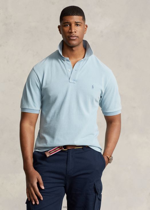 le polo iconique en maille 46T60T1826 Hommes Ralph Lauren indigo clair