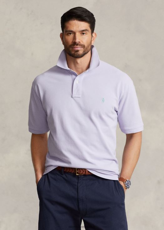 le polo iconique en maille 46T60T1828 Hommes Ralph Lauren fleur violette