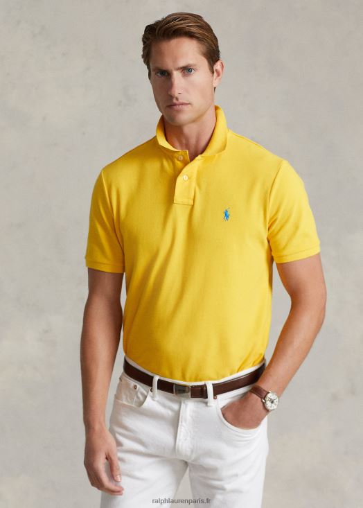 polo ajusté en résille 46T60T8361 Hommes Ralph Lauren albacore/bleu vif
