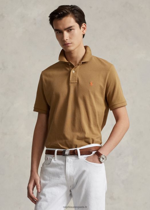polo ajusté en résille 46T60T8365 Hommes Ralph Lauren surf de sable - Cliquez sur l'image pour la fermer