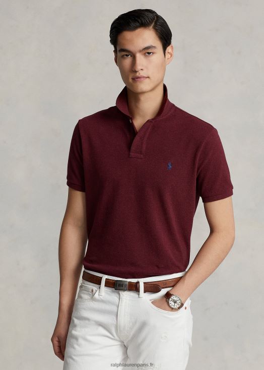 polo ajusté en résille 46T60T8556 Hommes Ralph Lauren bruyère de printemps