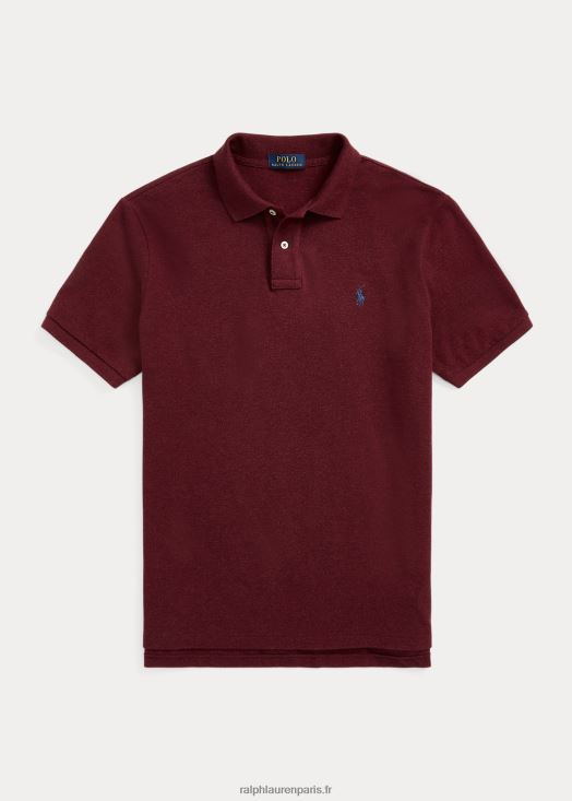 polo ajusté en résille 46T60T8556 Hommes Ralph Lauren bruyère de printemps