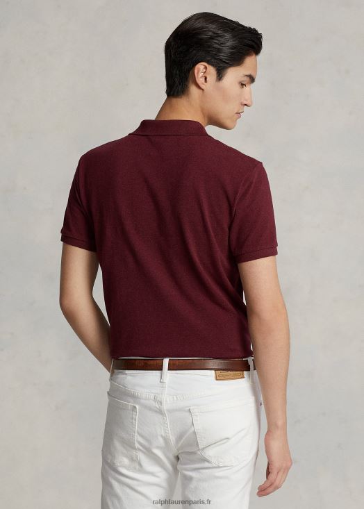polo ajusté en résille 46T60T8556 Hommes Ralph Lauren bruyère de printemps