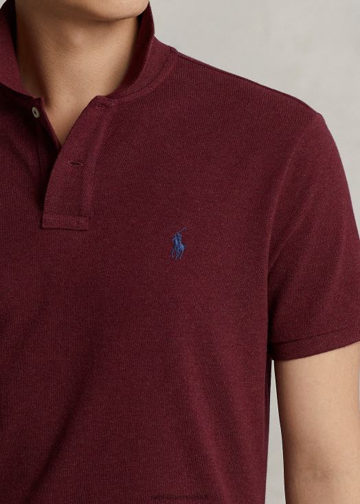 polo ajusté en résille 46T60T8556 Hommes Ralph Lauren bruyère de printemps
