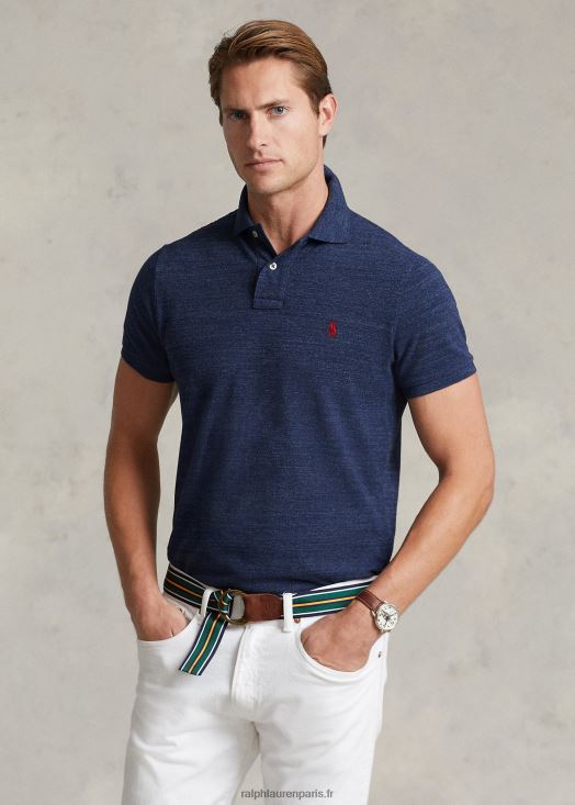 polo ajusté en résille 46T60T8 Hommes Ralph Lauren bruyère royale classique