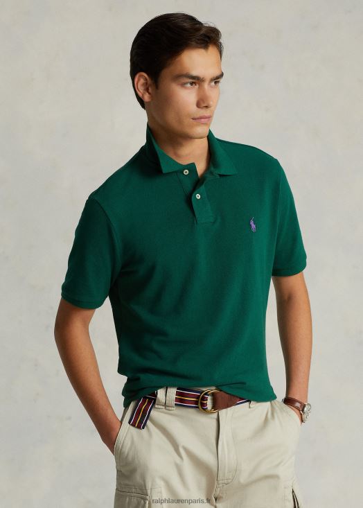 polo confortable en mesh coupe slim 46T60T25 Hommes Ralph Lauren nouvelle forêt/violet