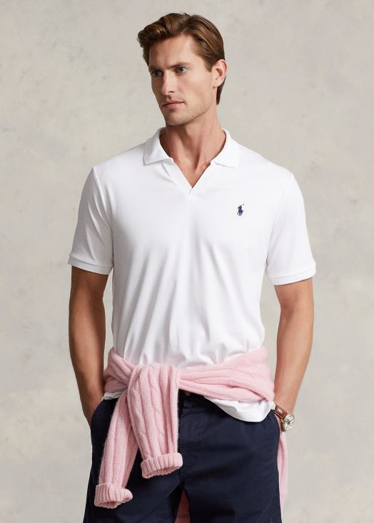 polo coupe classique en coton doux 46T60T8636 Hommes Ralph Lauren blanc