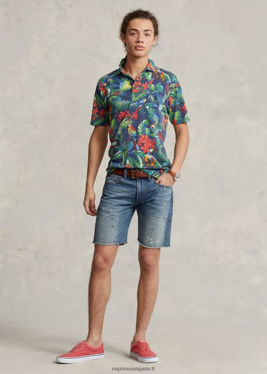 polo coupe classique en jersey tropical 46T60T1027 Hommes Ralph Lauren perroquet multi