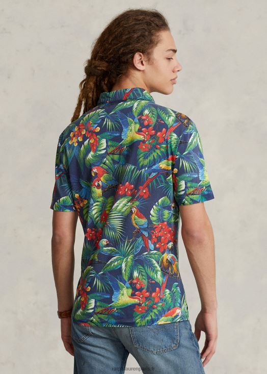 polo coupe classique en jersey tropical 46T60T1027 Hommes Ralph Lauren perroquet multi