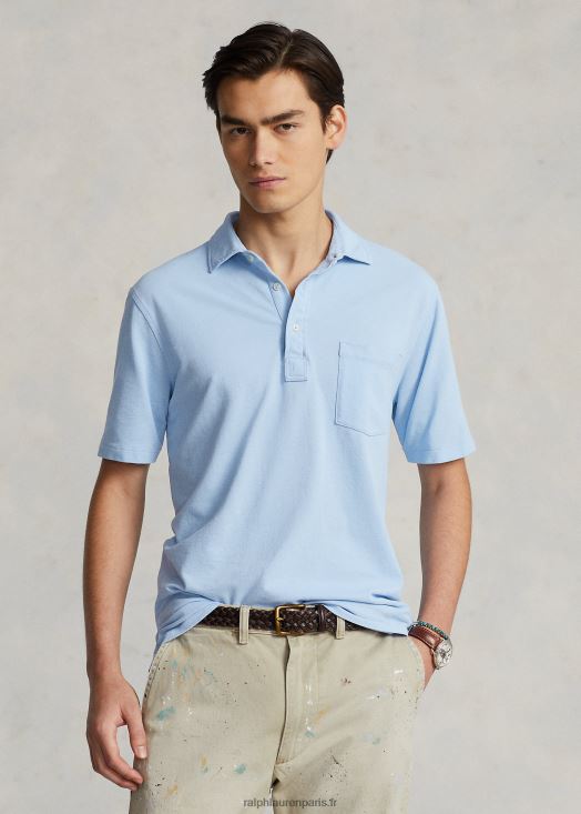 polo coupe classique en mesh poids plume 46T60T809 Hommes Ralph Lauren bleu austin