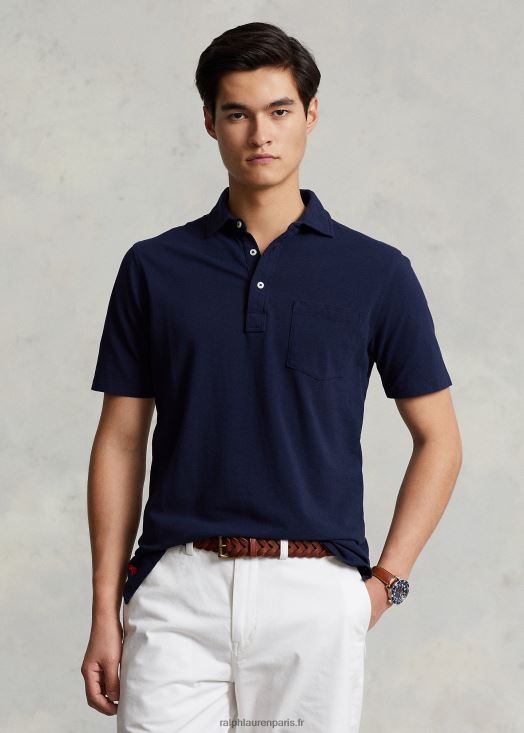 polo coupe classique en mesh poids plume 46T60T810 Hommes Ralph Lauren marine de croisière - Cliquez sur l'image pour la fermer