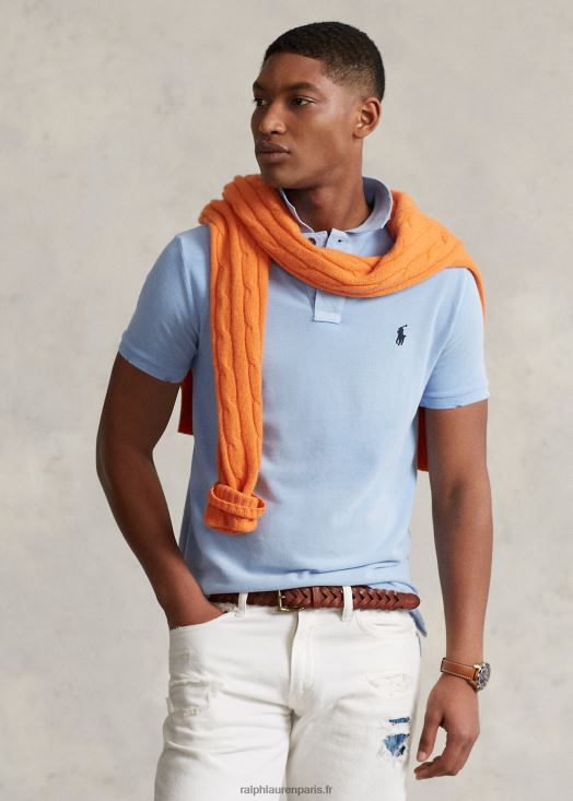 polo coupe classique en mesh raccommodé 46T60T1094 Hommes Ralph Lauren bleu austin