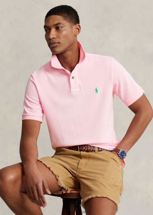 polo coupe classique en mesh raccommodé 46T60T1096 Hommes Ralph Lauren rose carmel