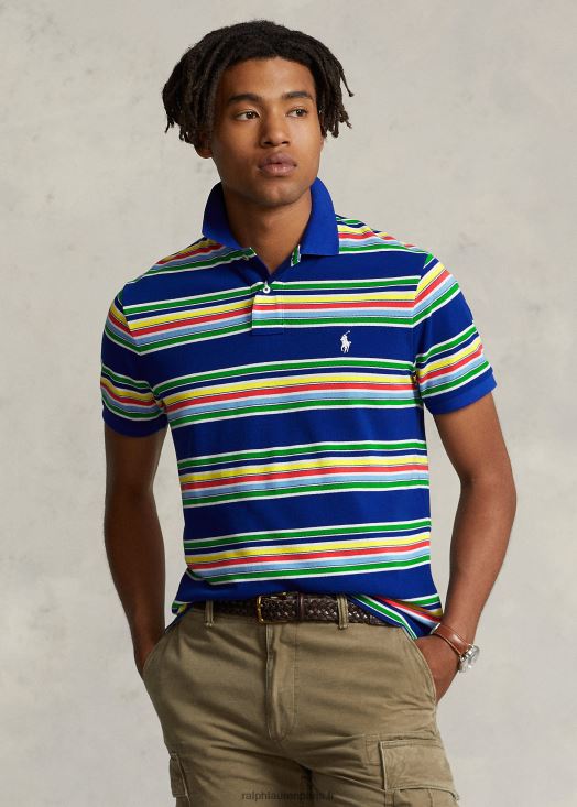 polo coupe classique en résille rayée 46T60T722 Hommes Ralph Lauren héritage royal multi