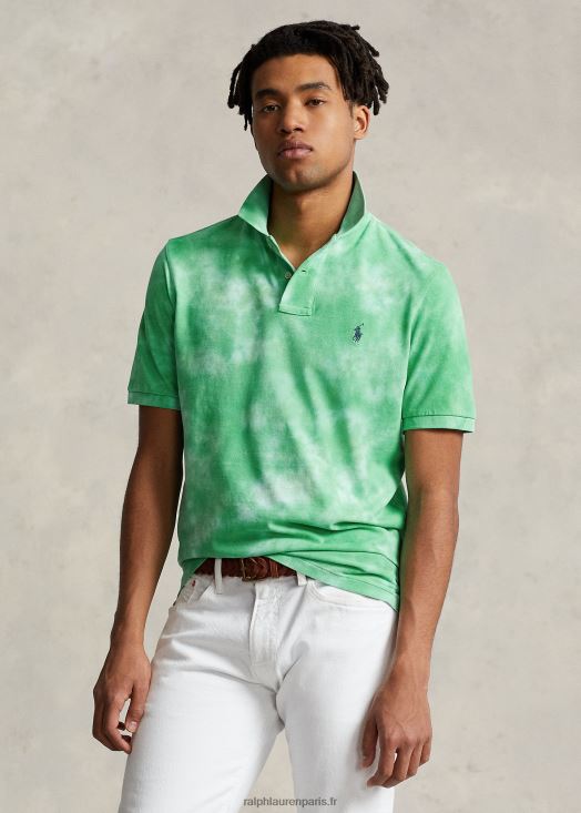 polo coupe classique en résille tie-dye 46T60T569 Hommes Ralph Lauren colorant de cravate de tige