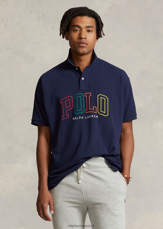 polo coupe large en maille à logo 46T60T707 Hommes Ralph Lauren marine de croisière