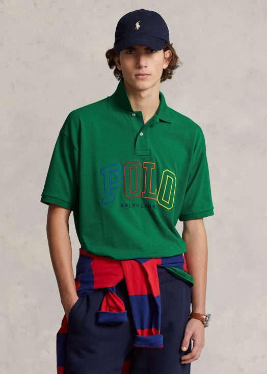 polo coupe large en maille à logo 46T60T708 Hommes Ralph Lauren vert primaire