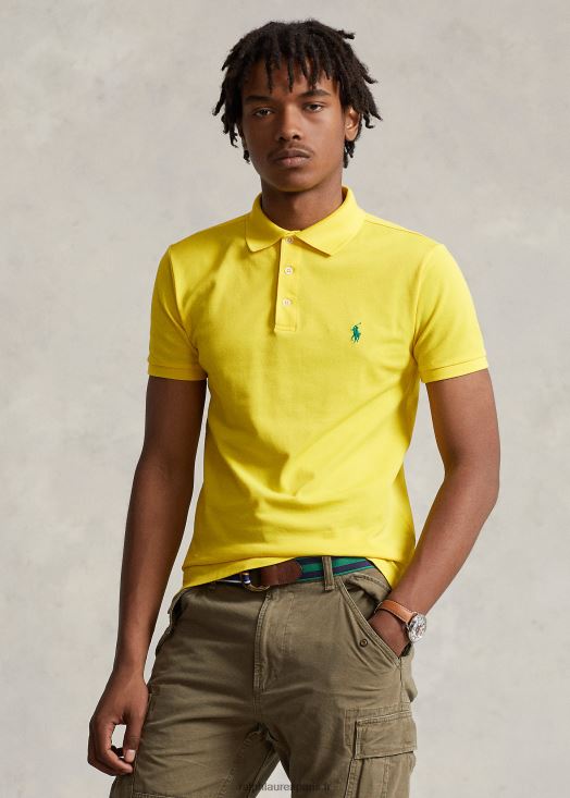 polo coupe slim en mesh stretch 46T60T951 Hommes Ralph Lauren écrasement de citron