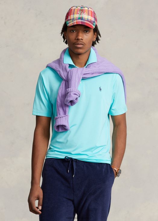 polo de performance coupe classique 46T60T355 Hommes Ralph Lauren vacances bleu