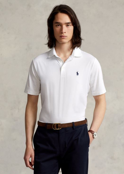 polo de performance coupe classique 46T60T356 Hommes Ralph Lauren en céramique blanche