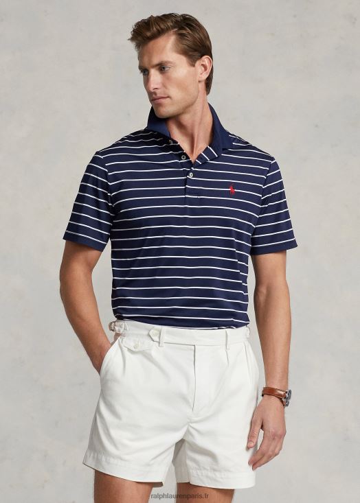 polo de performance coupe classique 46T60T682 Hommes Ralph Lauren raffiné marine/blanc